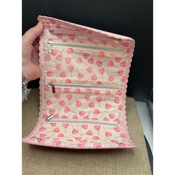 Lauren Conrad Life is Sweet Jewelry or Cosmetic Travel Case Case Pink - Picture 3 of 12